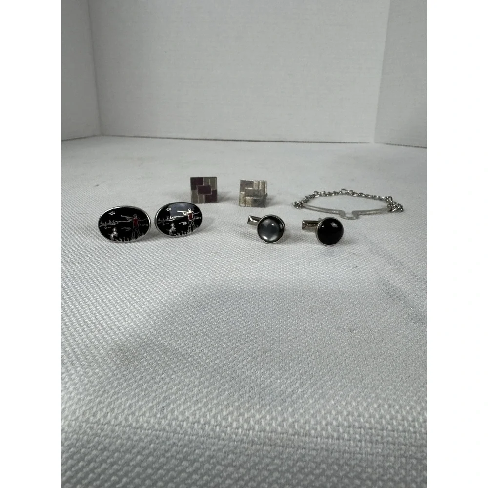 Misc Lot of Cuff‎ Links And Tie Accessories Vintage